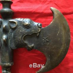 Antique Chinese ancient weapon double-sided axe