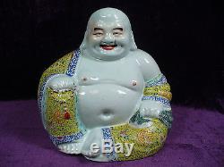 Antique Chinese famille rose porcelain Buddha