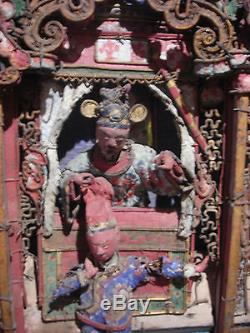 Antique Chinese puppet diorama The Water Margin Shuihuzhuan Qing dynasty