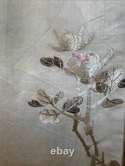 Antique Chinese silk embroidery panel Beautiful Hand Made