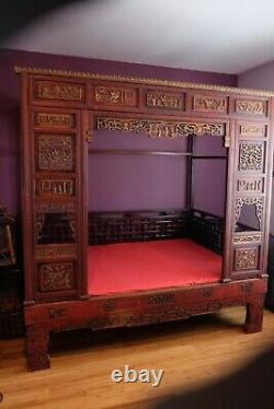 Antique Chinese wedding (opium) bed, 19th Century