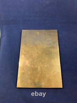 Antique Engraved Chinese Opium Lamp Tray in Brass