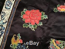 Antique Late 19th/ Early 20th Qi'ing Chinese Embroidered Silk Robe Embroidery