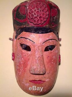 Antique Maonan Nuo Chinese Mask used in Agricultural Dances ca1930s SW China