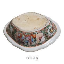 Antique Pre 1900 Chinese Export Famille Rose Medallion 10 Covered Server Dish
