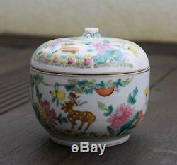 Antique chinese lidded porcelain box Guangxu period