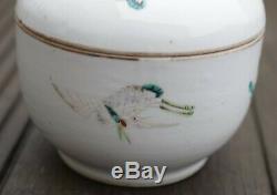 Antique chinese lidded porcelain box Guangxu period