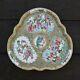 Antique Flower Shaped Chinese Export Famille Rose Canton Medallion Dish