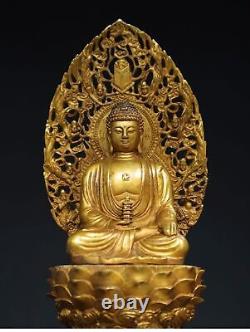 Antiques Chinese Shakyamuni bronze gilded Buddha statues