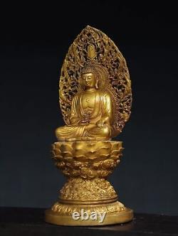 Antiques Chinese Shakyamuni bronze gilded Buddha statues