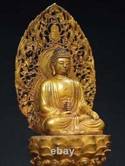 Antiques Chinese Shakyamuni bronze gilded Buddha statues