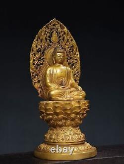 Antiques Chinese Shakyamuni bronze gilded Buddha statues