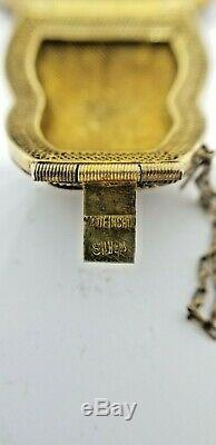 BIG Vintage Chinese Gold Plated Silver Cloisonné Jade Nephrite Enamel Bracelet