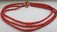 Breathtaking Vtg Chinese 3 Strand Salmon Coral Bead Necklace Withhuge 14k Clasp-nr