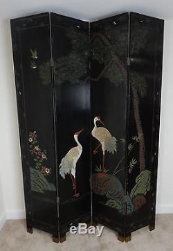 Beautiful Hand painted and carved Chinese Room divider 84 inches