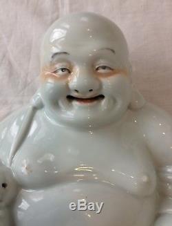 Buddha Statue Porcelain China Vintage Antique Chinese 10 Large Early 20th c