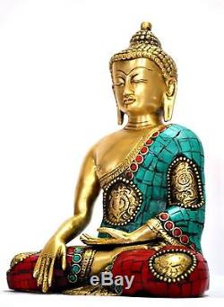 Buddha Statue Tibet Bronze Tibetan Old Buddhism Chinese Sakyamuni Carved Figurin