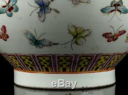 C1870 Chinese Guangxu 100 Butterfly Bottle Vase