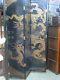 Cf 103 Antique Huge Chinese Lacquer Dragon Room Divider Folding Screen