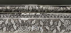 CHINESE EXPORT SILVER TRAY MADE IN INDIA c1890