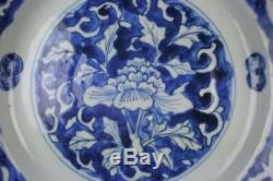 CHINESE WANLI BLUE AND WHITE PEONY MING DISH WITH PROVENANCE 16th C