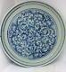 Chinese Antique Blue And White Porcelain Plate Floral Patter, Kangxi Period
