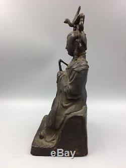 Chinese Antique Bronze Daoist Immortal Figure Xiwangmu Ming Dynasty