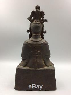 Chinese Antique Bronze Daoist Immortal Figure Xiwangmu Ming Dynasty