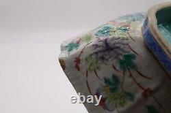 Chinese Antique Famille Rose Porcelain Stem Plate or Bowl of Dragonflies