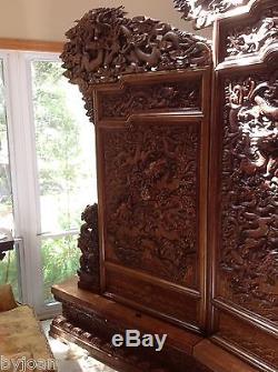 Chinese Antique Hand Carved Palace Screen