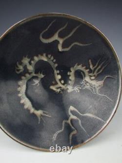 Chinese Antique JiZhou Ware Porcelain Bowl with Dragon Pattern