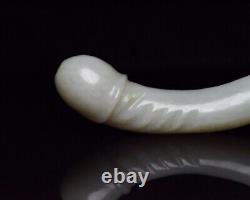 Chinese Antique Natural Hetian Jade Carved Exquisite Statue Collection Figurines