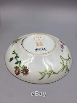 Chinese Antique Qianjiang Famille Rose Plate Guangxu Mark & Probably Period