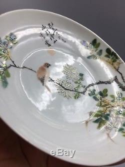 Chinese Antique Qianjiang Famille Rose Plate Guangxu Mark & Probably Period
