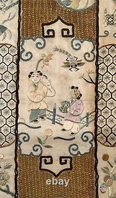 Chinese Antique Qing Dynasty 19th Framed Embroidery