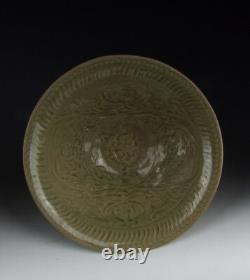 Chinese Antique YaoZhou Ware Porcelain Bowl with Flower Pattern