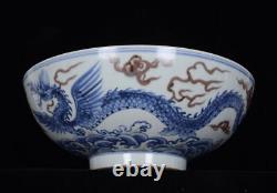 Chinese Antiques Blue&White Porcelain Xuande Annual System Dragon Pattern Bowls