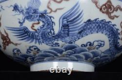 Chinese Antiques Blue&White Porcelain Xuande Annual System Dragon Pattern Bowls