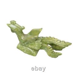 Chinese Antiques Collection Jade Handcarved Phoenix Ornaments Home Decoration