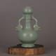 Chinese Antiques Song Dynasty Ru Kiln Green Glaze Kaipian Binaural Bottle