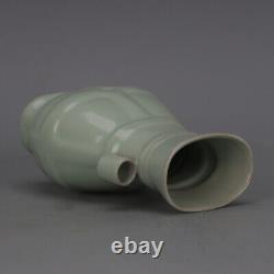 Chinese Antiques Song dynasty Ru kiln QingliangTemple Flat belly Binaural bottle
