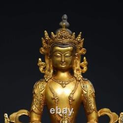 Chinese Antiques religious bronze gilded Amitayus Buddha statues