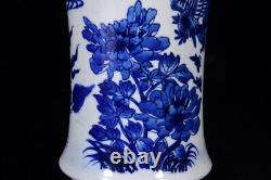 Chinese Blue&White Porcelain HandPainted Kylin Phoenix Brush Pot 17862