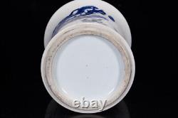 Chinese Blue&White Porcelain HandPainted Kylin Phoenix Brush Pot 17862