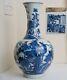 Chinese Blue And White Vase Decorated With Peacock Birds & Peonies Qianlong Mark
