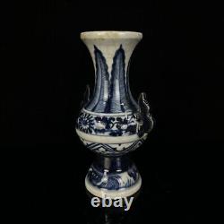 Chinese Blue&white Porcelain HandPainted Exquisite Vase 22658