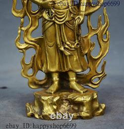 Chinese Brass Copper Acala Fudosan Acalanatha Wisdom King Aryaacalanatha Statue