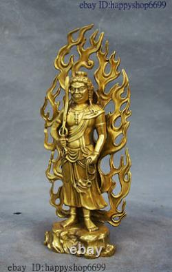 Chinese Brass Copper Acala Fudosan Acalanatha Wisdom King Aryaacalanatha Statue