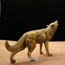 Chinese Brass Handmade Exquisite Wolf Statue 111950