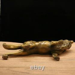 Chinese Brass Handmade Exquisite Wolf Statue 111950